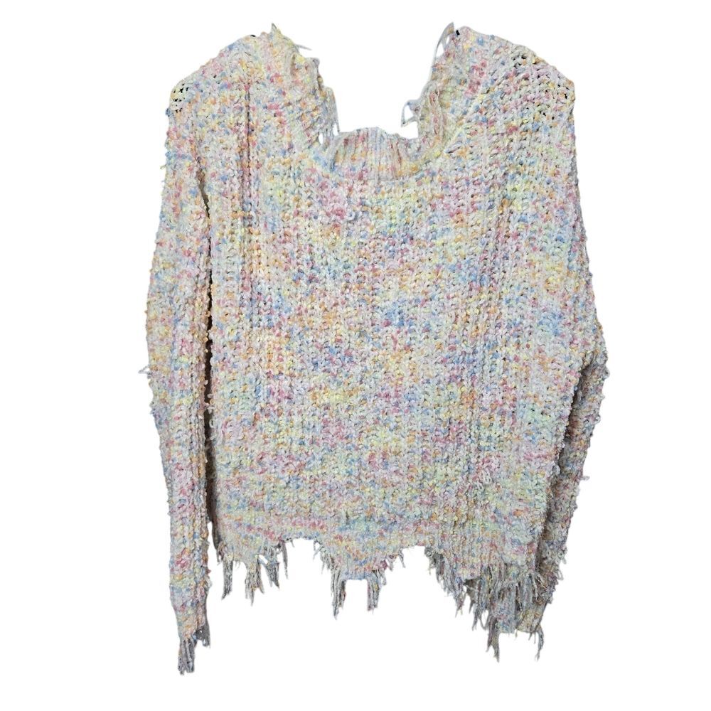 No Comment Distressed Sweater - Picture 2 of 4